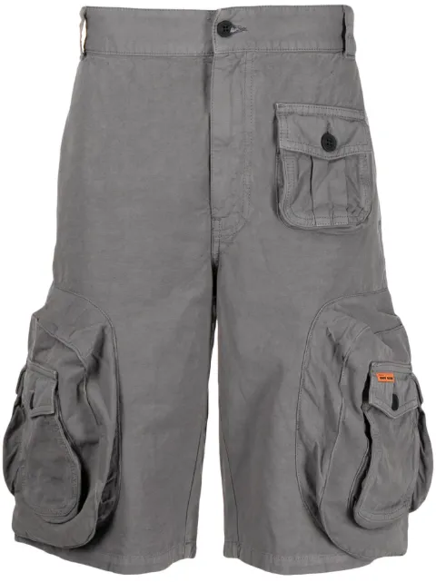 Heron Preston cotton-blend cargo shorts Grey HMCS001S23FAB0010900