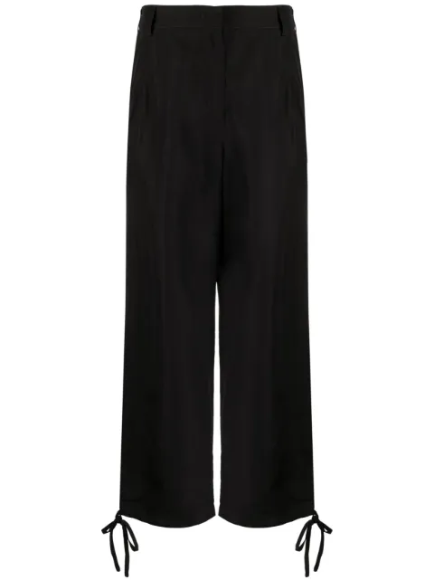 MSGM tie-cuff cropped trousers Black 3442MDP0223730999