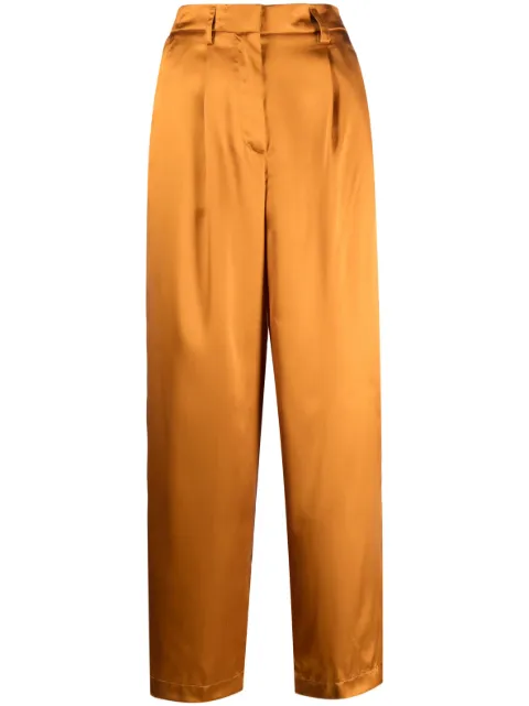 Forte Forte high-rise satin trousers Orange 10346