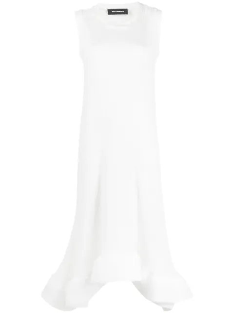 Melitta Baumeister ruffled midi dress White MB27SS23