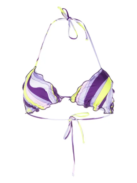MC2 Saint Barth Sagittarius ruffled bikini top Purple SAGITTARIUS04536D