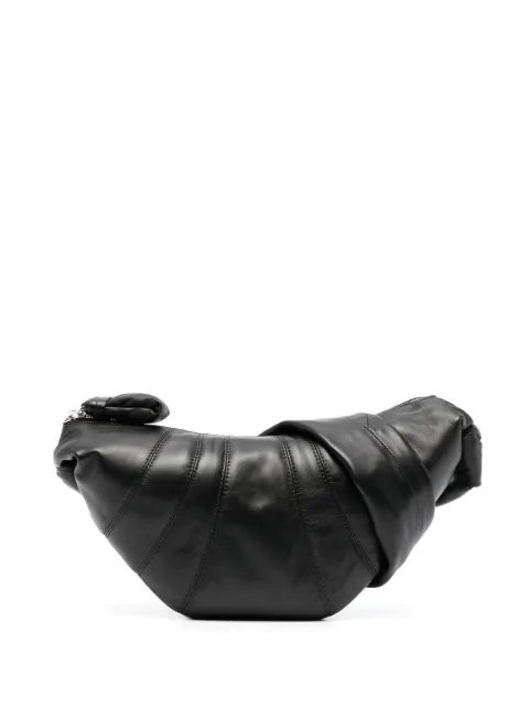 LEMAIRE small Croissant bag in leather Black BG0003LL095