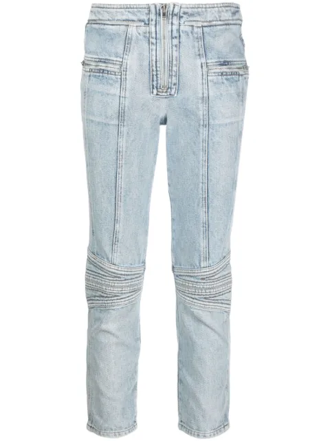 ISABEL MARANT zip-embellished cropped jeans Blue PA0100FAA2H01I