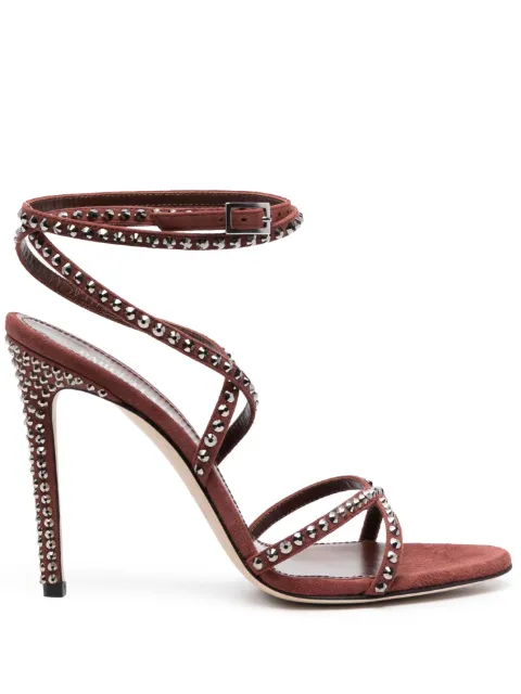 Paris Texas Holly Zoe 105mm stud-embellished sandals Brown PX945CXSACH