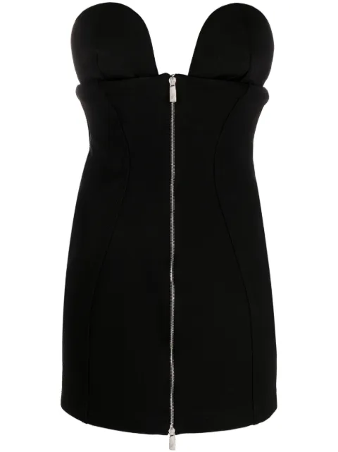 Off-White zipped strapless minidress Black OWDB453S23JER0011000