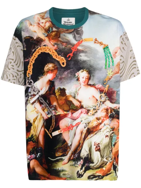 Vivienne Westwood Boucher-print cotton T-shirt Blue 3G01000MJ004NG0