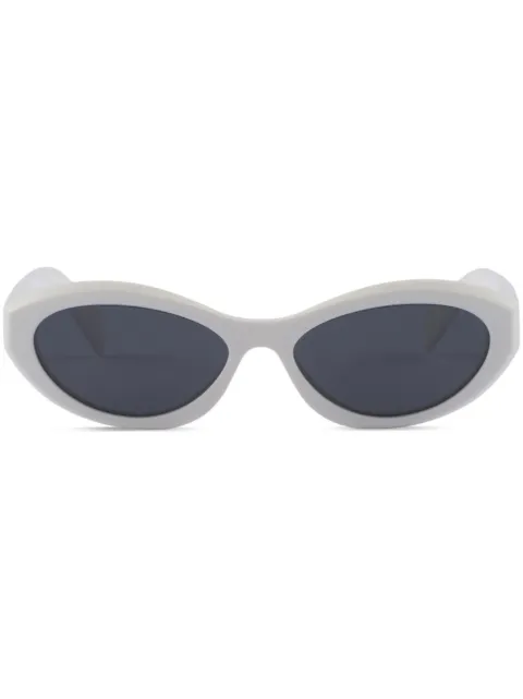 Prada Eyewear Symbole oval-frame sunglasses White SPR26ZC55E17K