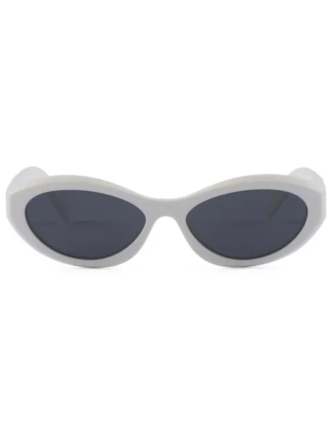 Prada Eyewear Symbole oval-frame sunglasses White SPR26ZCA056E17K