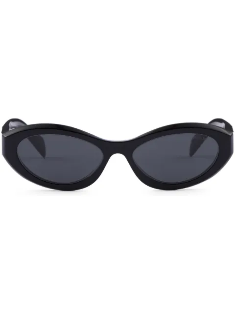 Prada Symbole oval-frame sunglasses Black SPR26ZCA056E16K