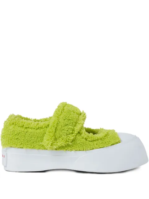 Marni leather ballerina shoes Green SNZW003120P5441