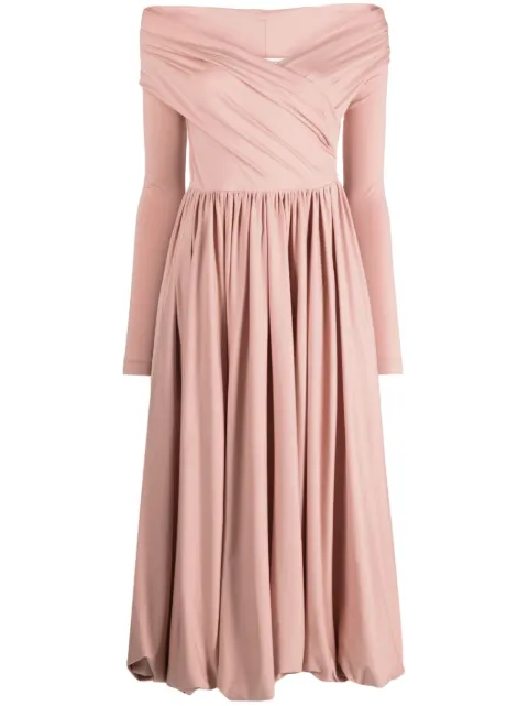 Philosophy Di Lorenzo Serafini off-the-shoulder cotton midi dress Pink A04392123