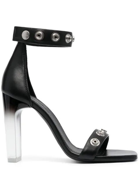Rick Owens 100mm eyelet-detail sandals Black RP01C5866LLP