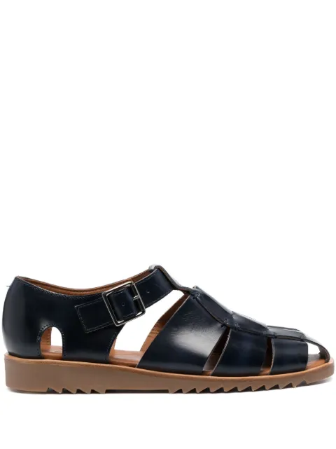 Paraboot buckle-fastening cut-out sandals Blue 123353