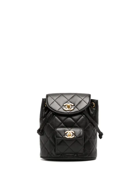 CHANEL Pre-Owned 1992 mini Duma backpack Black 2933017