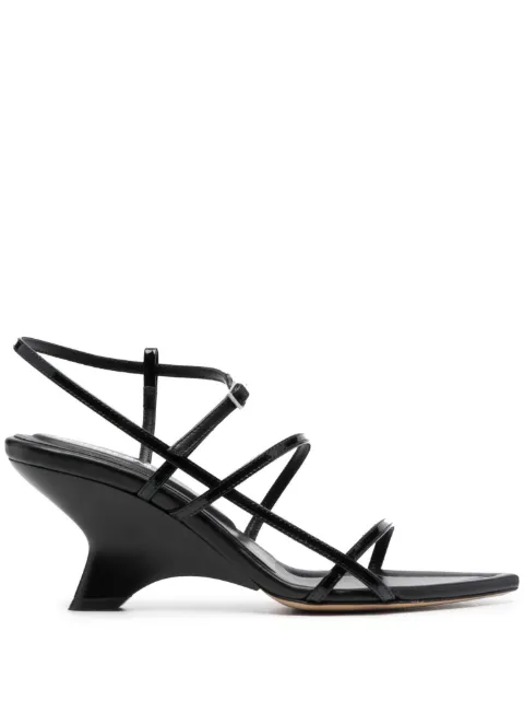 GIABORGHINI Gia26 70mm leather sandals Black GIA26