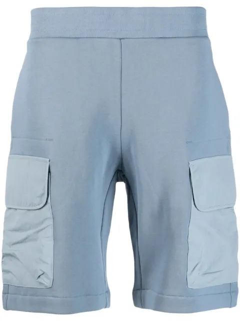 PS Paul Smith embroidered-logo knee-length shorts Blue M2R064YEK21169