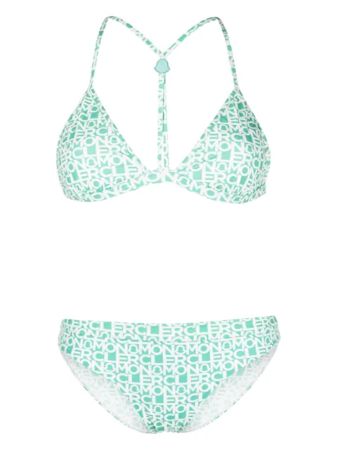 Moncler logo-print bikini Green I10938N0000489A0Y