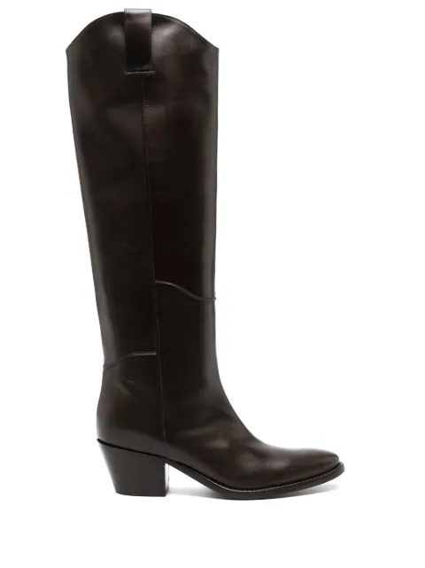 P.A.R.O.S.H. 65mm knee-high leather boots Brown ANSHOED060109