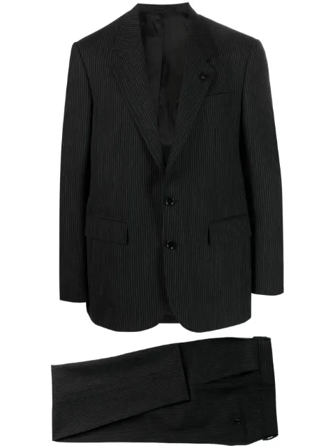 Lardini striped single-breasted suit Black EP7910EEPAT60467