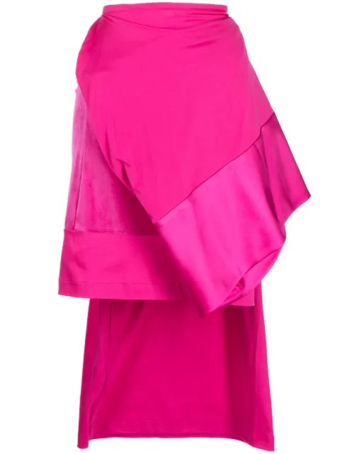 Undercover asymmetric midi skirt Pink UC1C16042