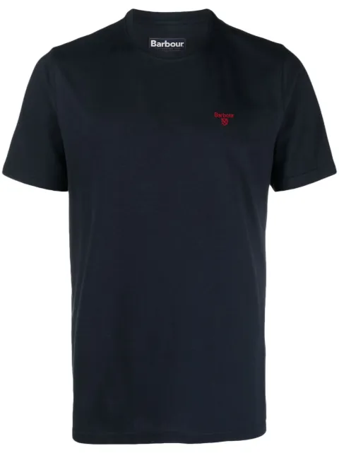 Barbour logo-embroidered cotton T-shirt Blue MTS0331NY91