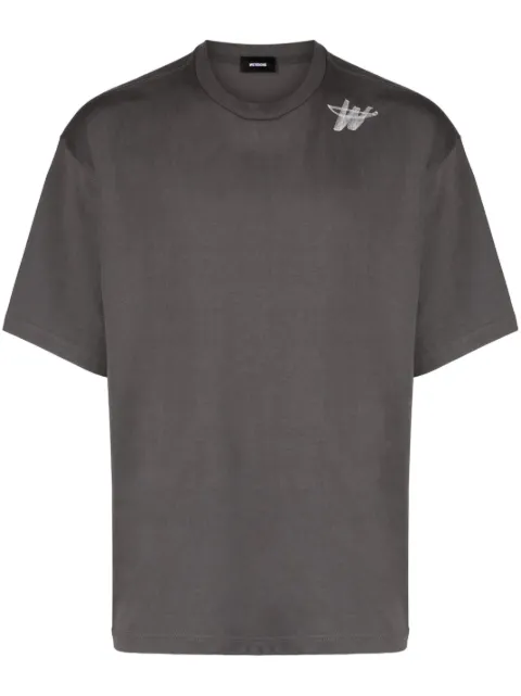 We11done drop-shoulder cotton T-shirt Grey WDTP620073UCH