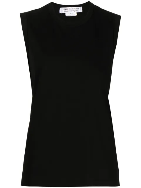 Comme Des Garçons Comme Des Garçons crew neck cotton vest top Black RZT008051