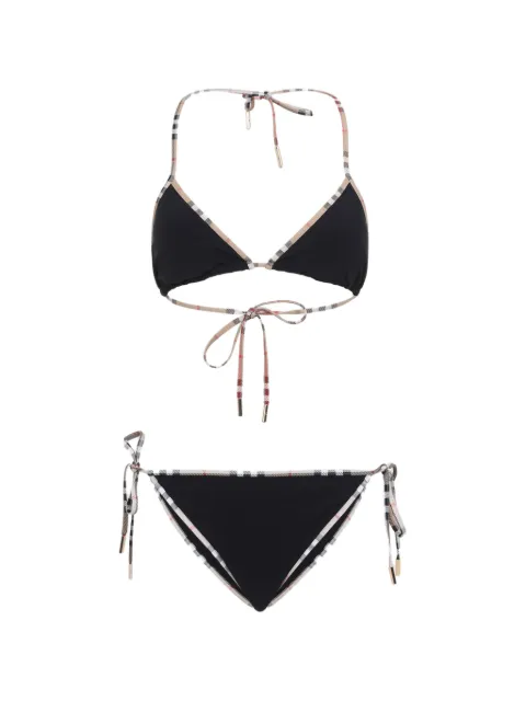 Burberry Check trim bikini Black 80704631