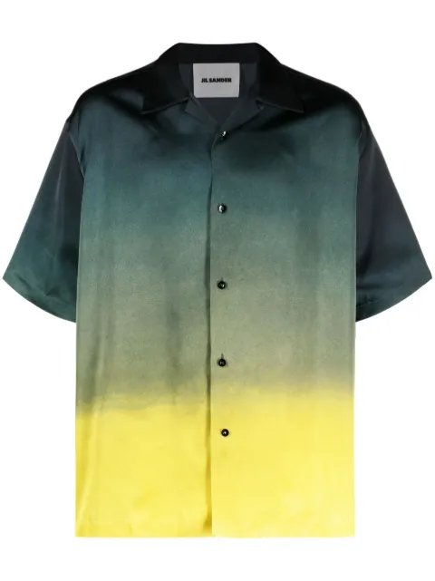 Jil Sander gradient-effect short-sleeve shirt Green J22DL0141J65123