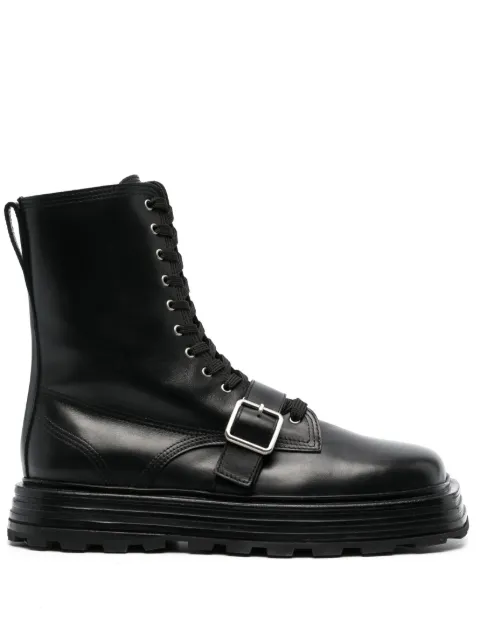 Jil Sander lace-up leather ankle boots Black J33WU0002P4942