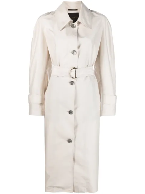 Moorer belted single-breasted-coat Neutrals MODSP100110DA6
