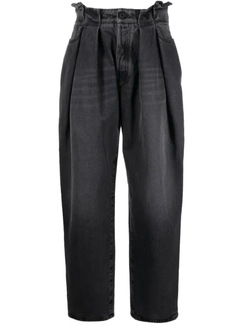 Off-White loose-fit paperbag jeans Black OWYA055S23DEN0011000