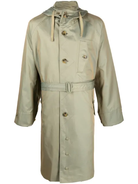 Baracuta metallic-finish trench coat Green BRCPS0956UT2641