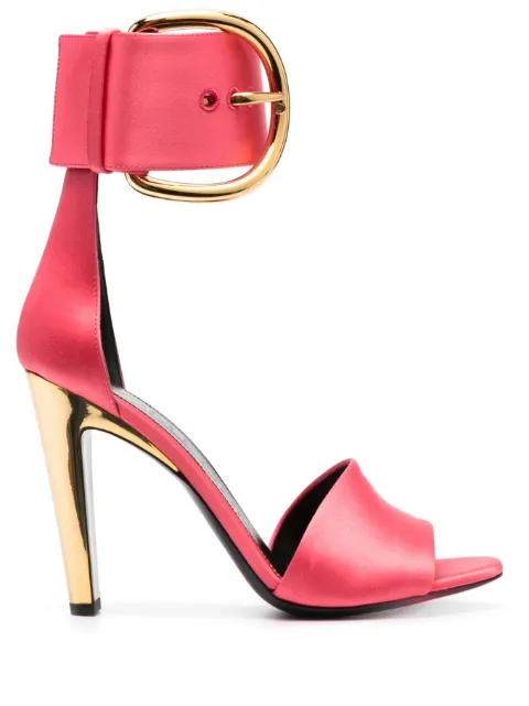TOM FORD buckled satin 105mm sandals Pink W3072TTSA001