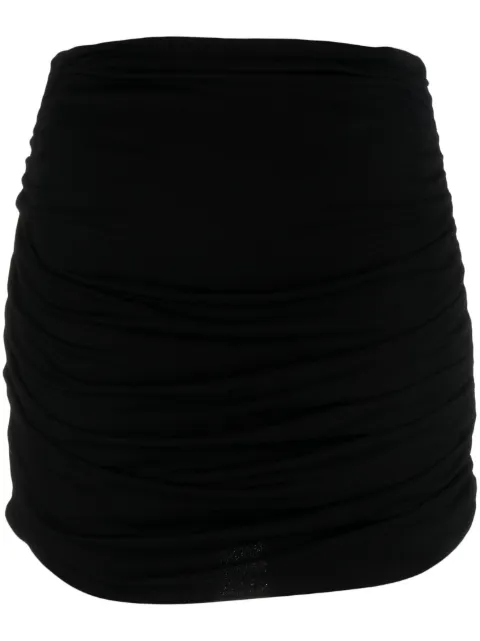 Tory Burch ruched high-waisted mini skirt Black 151138
