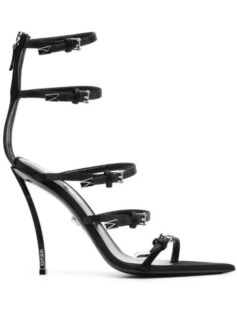 Versace Pin-Point 120mm sandals Black 10099961A00619