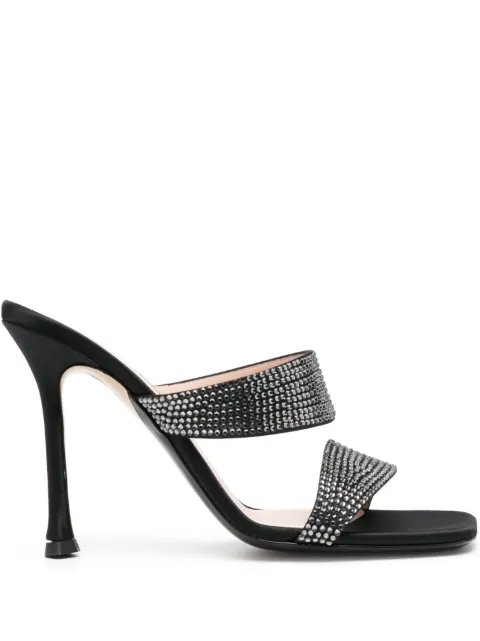 Nº21 105mm sequin-embellished sandals Black 23ECSXNV15235