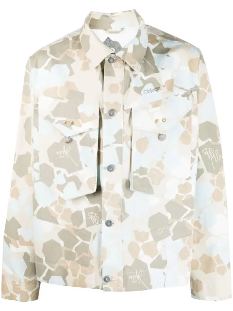 OBJECTS IV LIFE camouflage-pattern denim jacket Neutrals OBJ00220114