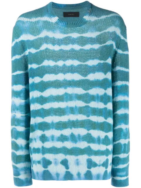 AMIRI tie-dye cashmere jumper Blue SS23MKL010