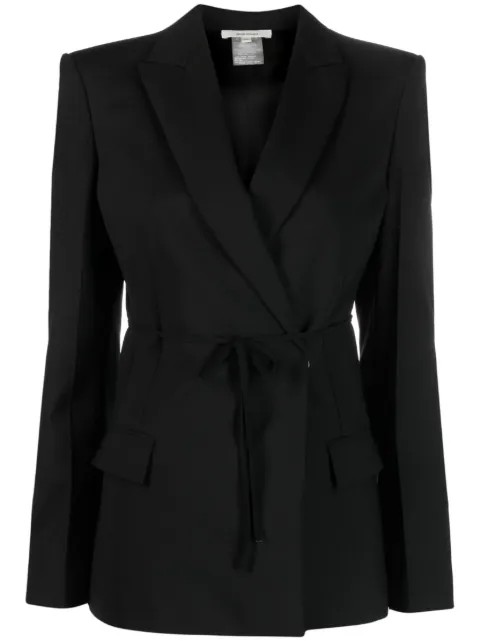 Nensi Dojaka belted wool-blend blazer Black NDSS23JKT012