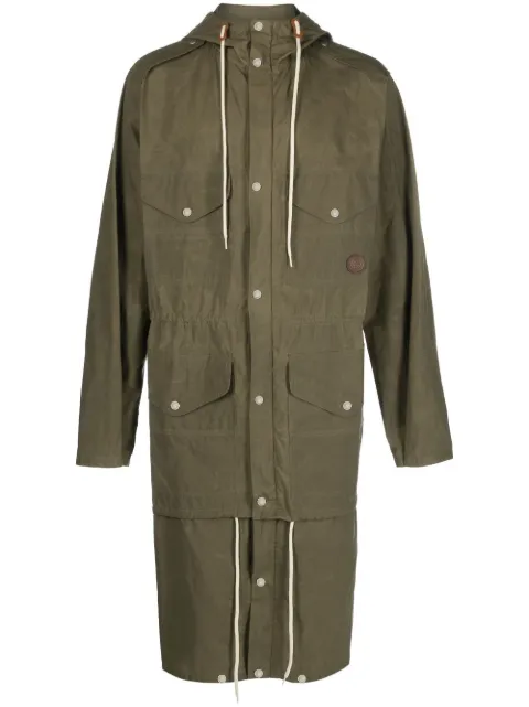 Gucci waxed hooded parka Green 737912Z8BGQ