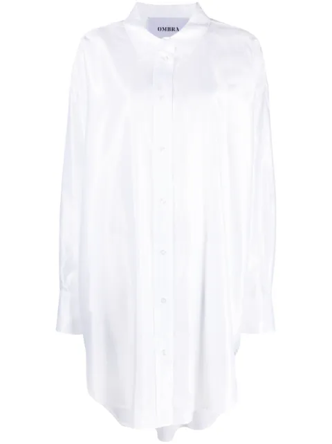 OMBRA MILANO oversized long-sleeve shirt White OMURS403CV2631