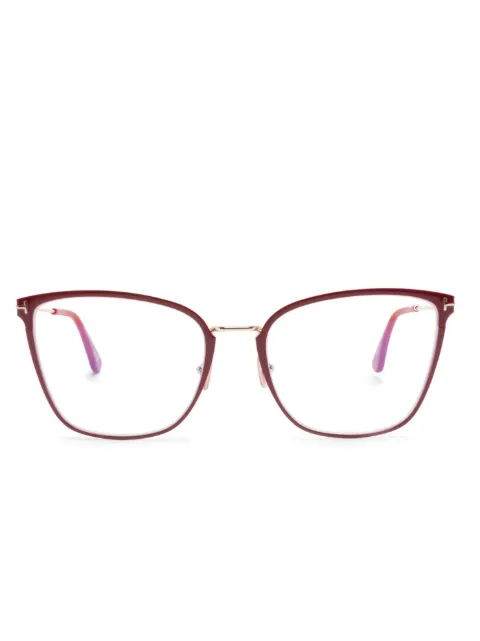 TOM FORD Eyewear butterfly-frame glasses Red TF5839B