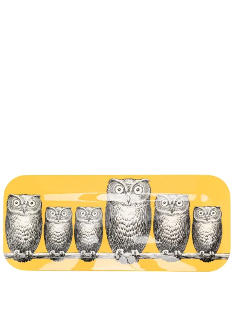 Fornasetti graphic-print tray Yellow C21Y501