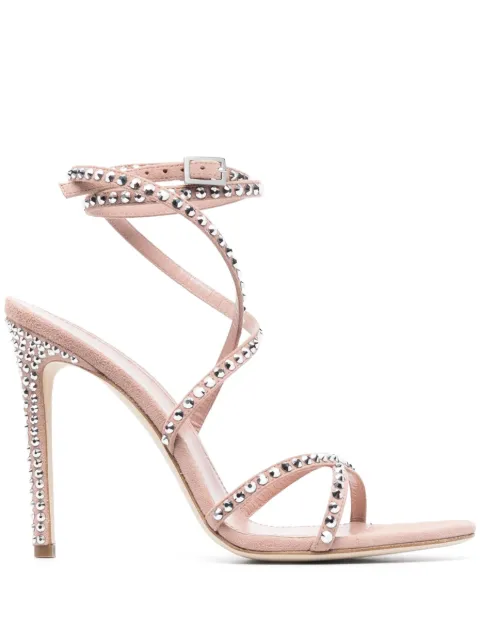 Paris Texas Holly Zoe lace-up 115mm sandals Pink PX945CXSACHROSE