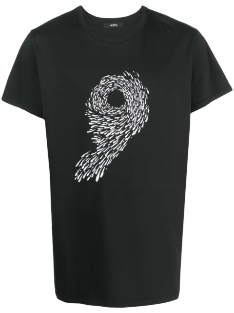 14BROS graphic-print cotton T-shirt Black 12679A5128438