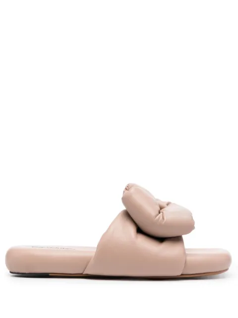 Off-White bow-detail leather sandals Neutrals OWIC005S23LEA0016161