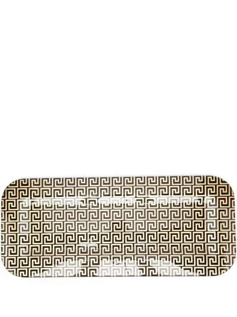 Fornasetti geometric-print tray Gold C21Z403