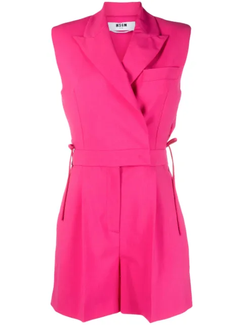 MSGM cut-out sleeveless playsuit Pink 3441MDA19123720014