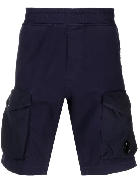 C.P. Company Lens-detail cotton cargo shorts Blue 14CMSB323A006521M